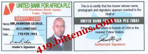 Mr akinremi identity card